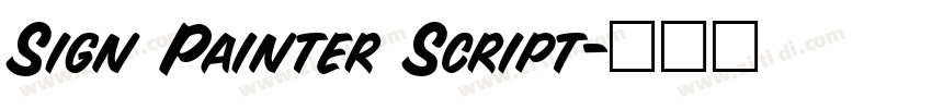 Sign Painter Script字体转换